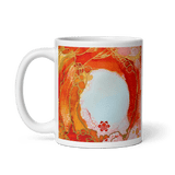 SACRAL CHAKRA White Glossy Ceramic Mug - Energy Art by Rebecca Bond