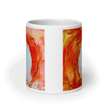 SACRAL CHAKRA White Glossy Ceramic Mug - Energy Art by Rebecca Bond