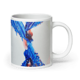 SERAPH White Glossy Ceramic Mug - Energy Art by Rebecca Bond