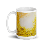 SOLAR PLEXUS CHAKRA White Glossy Ceramic Mug - Energy Art by Rebecca Bond