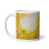 SOLAR PLEXUS CHAKRA White Glossy Ceramic Mug - Energy Art by Rebecca Bond