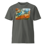 DESERT LANDSCAPE Unisex Premium Cotton T-shirt Energy Art by Rebecca Bond - Dark