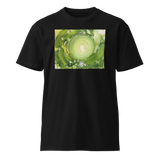 HEART CHAKRA Unisex Premium Cotton T-shirt Energy Art by Rebecca Bond - Dark