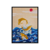 Ascending Energy - Energy Art by Yesang Lee - Framed Canvas Print