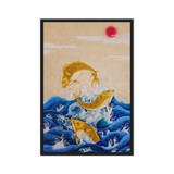 Ascending Energy - Energy Art by Yesang Lee - Framed Canvas Print