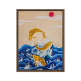 Ascending Energy - Energy Art by Yesang Lee - Framed Canvas Print