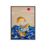 Ascending Energy - Energy Art by Yesang Lee - Framed Canvas Print