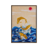 Ascending Energy - Energy Art by Yesang Lee - Framed Canvas Print