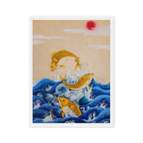 Ascending Energy - Energy Art by Yesang Lee - Framed Canvas Print