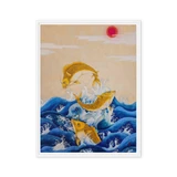 Ascending Energy - Energy Art by Yesang Lee - Framed Canvas Print