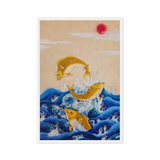 Ascending Energy - Energy Art by Yesang Lee - Framed Canvas Print