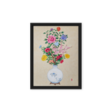 Blooming into Being - Energy Art by Yesang Lee - Framed Canvas Print
