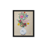 Blooming into Being - Energy Art by Yesang Lee - Framed Canvas Print