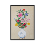 Blooming into Being - Energy Art by Yesang Lee - Framed Canvas Print