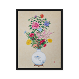 Blooming into Being - Energy Art by Yesang Lee - Framed Canvas Print