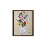 Blooming into Being - Energy Art by Yesang Lee - Framed Canvas Print