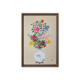 Blooming into Being - Energy Art by Yesang Lee - Framed Canvas Print