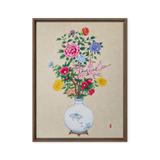 Blooming into Being - Energy Art by Yesang Lee - Framed Canvas Print