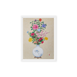 Blooming into Being - Energy Art by Yesang Lee - Framed Canvas Print