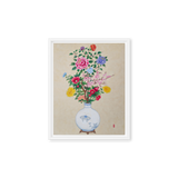 Blooming into Being - Energy Art by Yesang Lee - Framed Canvas Print