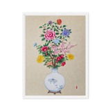 Blooming into Being - Energy Art by Yesang Lee - Framed Canvas Print