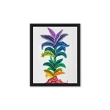 Life Awakening - Energy Art by Yesang Lee - Framed Canvas Print