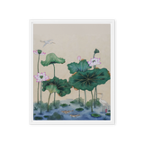 Where Stillness Abides - Energy Art by Yesang Lee - Framed Canvas Print