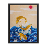 Ascending Energy - Energy Art by Yesang Lee - Framed Paper Print