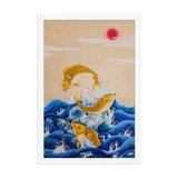 Ascending Energy - Energy Art by Yesang Lee - Framed Paper Print