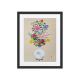 Blooming into Being - Energy Art by Yesang Lee - Framed Paper Print with Mat