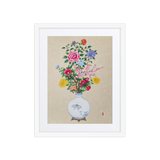 Blooming into Being - Energy Art by Yesang Lee - Framed Paper Print with Mat