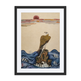 The Gaze of Awareness - Energy Art by Yesang Lee - Framed Paper Print with Mat