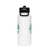 WE'RE EARTH CITIZENS | Stainless Steel Water Bottle with a Straw Lid