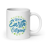 WE'RE EARTH CITIZENS White Glossy Ceramic Mug