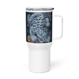 The Tiger Heralds Good Fortune  - Energy Art by Meekyung Shin | Travel Mug with a Handle