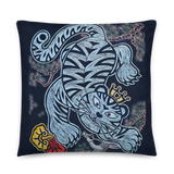 The Tiger Heralds Good Fortune Throw Pillow by Meekyung Shin