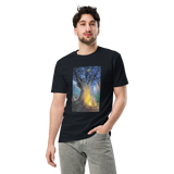 FOREST OF DANCING SOULS Unisex Premium Cotton T-shirt Energy Art by Al Choi - Dark