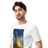FOREST OF DANCING SOULS Unisex Premium Cotton T-shirt Energy Art by Al Choi - Light
