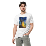 FOREST OF DANCING SOULS Unisex Premium Cotton T-shirt Energy Art by Al Choi - Light