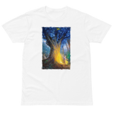 FOREST OF DANCING SOULS Unisex Premium Cotton T-shirt Energy Art by Al Choi - Light