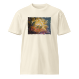 GOLDEN FLOWER Unisex Premium Cotton T-shirt Energy Art by Al Choi - Light