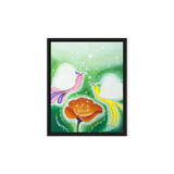 Bird of the Soul-Love - Energy Art by Jisu Han - Framed Canvas Print