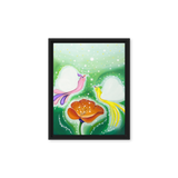 Bird of the Soul-Love - Energy Art by Jisu Han - Framed Canvas Print