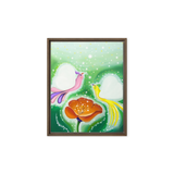 Bird of the Soul-Love - Energy Art by Jisu Han - Framed Canvas Print