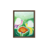 Bird of the Soul-Love - Energy Art by Jisu Han - Framed Canvas Print