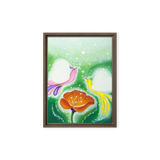Bird of the Soul-Love - Energy Art by Jisu Han - Framed Canvas Print