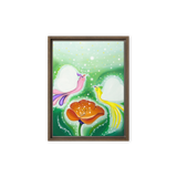 Bird of the Soul-Love - Energy Art by Jisu Han - Framed Canvas Print