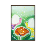 Bird of the Soul-Love - Energy Art by Jisu Han - Framed Canvas Print