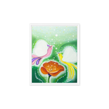 Bird of the Soul-Love - Energy Art by Jisu Han - Framed Canvas Print