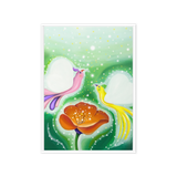 Bird of the Soul-Love - Energy Art by Jisu Han - Framed Canvas Print